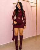 Conjunto body tule+saia